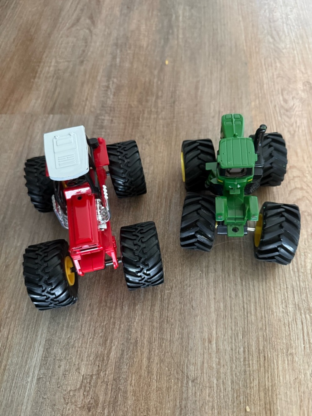 Toy Tractor Monster Trucks - Red and Green Kids Vehicles